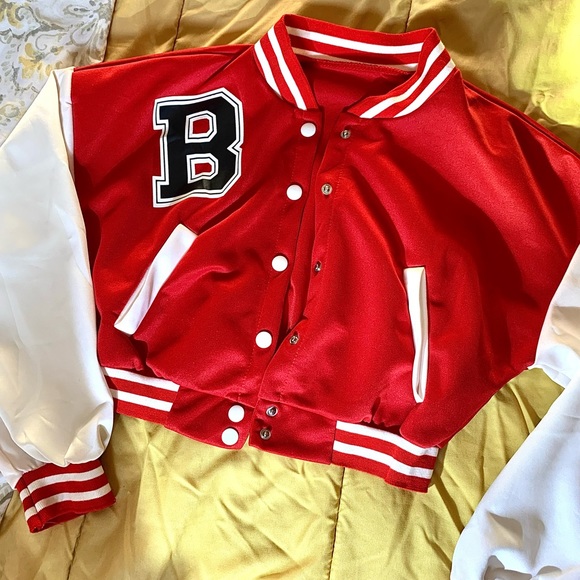 Cropped Letterman Jacket - Picture 2 of 5